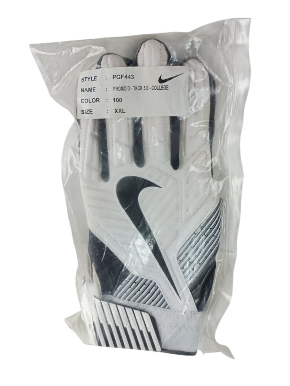 Nike PGF443-100 D-Tack 5.0 Lineman Football Gloves Men's Sz. XXL New